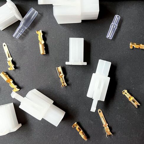 مجموعة موصلات الأسلاك الكهربائية للسيارات BRT Bearingshui، 2.8 مم 2 3 4 6 9 دبوس موصلات الأسلاك الكهربائية للسيارات دبوس رأس تجعيد أطراف الأسلاك و30 مجموعة 4 مم سلك طرفي رصاصة للسيارة والدراجة النارية in Kuwait