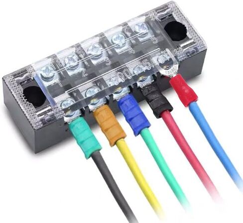 250PCS Insulated Fork Spade Wire Connectors, Tinned Red Copper Red U-Type Wire Connector Electrical Crimp Terminal, 6 Stud Size 22-16AWG (#6 Red 22-16 Gauge) in Saudi Arabia