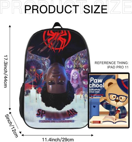 Anime Backpack Super Hero Backpack 17 Inch Elementary Middle School Laptop Backpack (white) in Saudi Arabia