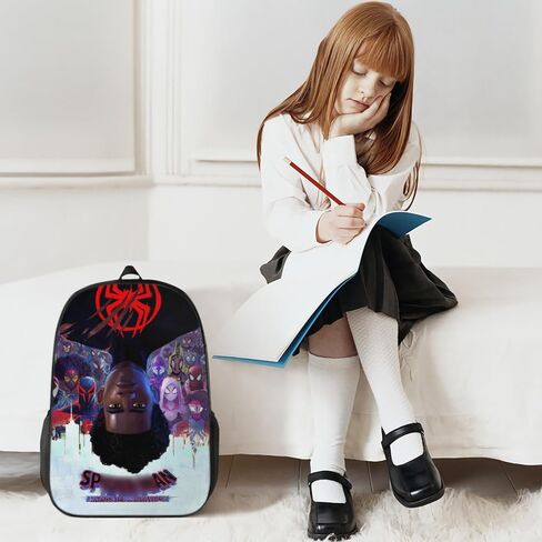 Anime Backpack Super Hero Backpack 17 Inch Elementary Middle School Laptop Backpack (white) in Saudi Arabia