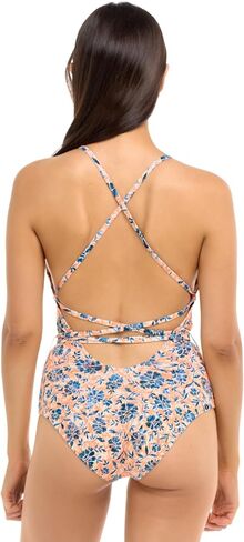 EIDON Women's Standard Angelic Adjustable Back One Piece Swimsuit with Drawstring Detail in Saudi Arabia