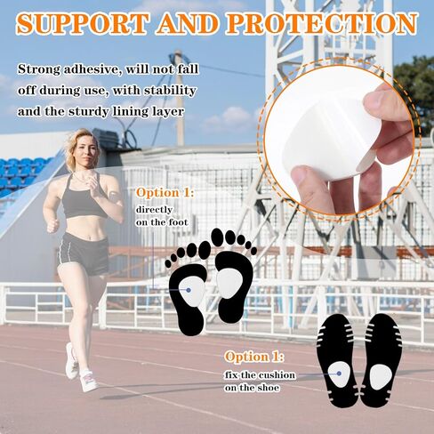 30Pcs Felt Metatarsal Pads, 1/4" Thick Felt Ball of Foot Cushion Adhesive Forefoot Cushion Pads, Soft Metatarsal Felt Pads for Women Men Forefoot Pain Relief (Cream) (White) in Saudi Arabia