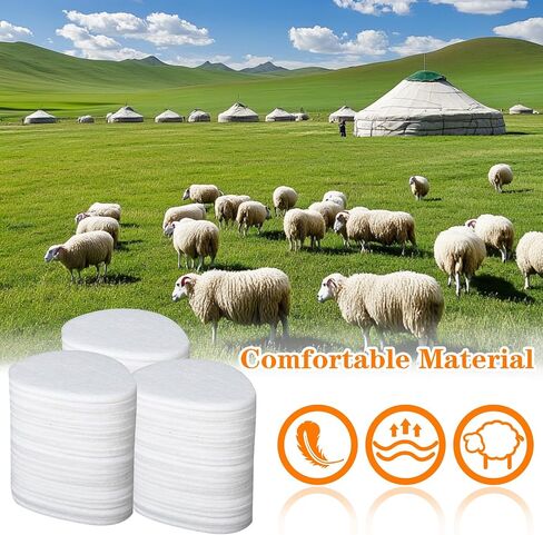 30Pcs Felt Metatarsal Pads, 1/4" Thick Felt Ball of Foot Cushion Adhesive Forefoot Cushion Pads, Soft Metatarsal Felt Pads for Women Men Forefoot Pain Relief (Cream) (White) in Saudi Arabia