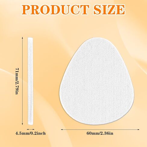 30Pcs Felt Metatarsal Pads, 1/4" Thick Felt Ball of Foot Cushion Adhesive Forefoot Cushion Pads, Soft Metatarsal Felt Pads for Women Men Forefoot Pain Relief (Cream) (White) in Saudi Arabia
