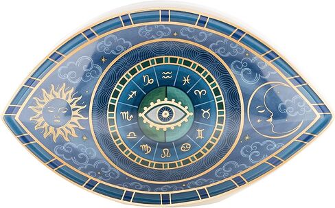 KARMA AND LUCK Celestial Unity - Evil Eye Zodiac Hand Crafted Ceramic Statue for Spiritual Protection,Home Decor Gifts, Ideal for Home Office, 20 x 12 x 13.5 cm in Saudi Arabia