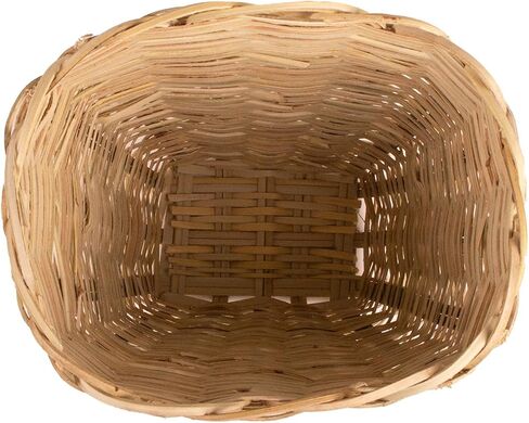 KAZI Essentials Round Woven Wastebasket - Natural Wicker Trash Can, Eco-Friendly Handmade by African Artisans (Round, Brown) in Saudi Arabia