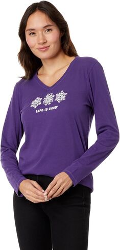 Life is Good ثلاث رقائق ثلج بأكمام طويلة كسارة™-Lite Vee Deep Purple MD (الولايات المتحدة 8-10) in Saudi Arabia