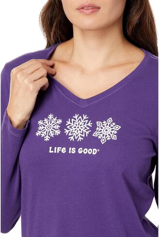 Life is Good ثلاث رقائق ثلج بأكمام طويلة كسارة™-Lite Vee Deep Purple MD (الولايات المتحدة 8-10) in Saudi Arabia