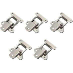 5 قطع بمشبك تبديل مزلاج من الفولاذ المقاوم للصدأ لحقيبة المجوهرات صندوق خشبي مع مسامير (فضي، 40 × 50 مم/1.6 × 2 بوصة) in Kuwait