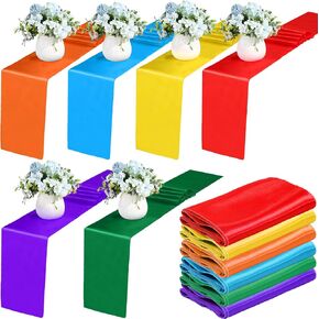 36 قطعة من مفارش طاولة الساتان بألوان متنوعة من Newwiee، مقاس 30.48 سم × 25.4 سم، مفرش طاولة حفلات طويل من الحرير لطاولة حفلات الزفاف وحفلات التخرج وحفلات أعياد الميلاد وحفلات العشاء وديكورات البوفيه in Kuwait