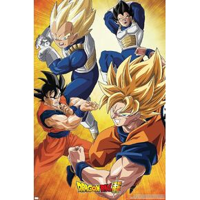 Trends International Dragon Ball Super - Orange Wall Poster, 22.375" x 34", Premium Unframed Version