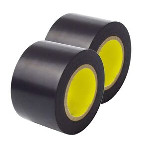 2X Rubber Electrical Black Tape, Waterproof, Weatherproof, Strong Rubber Based Adhesive Durable General Purpose, 2"
