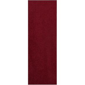 Solid Color Custom Size Runner Area Rugs Burgundy - 3'6" x 8' Runner, Indoor, Stain Resistant, Perfect for Living Room, Bedroom, Dining Room, Entryway, Doorway, Pet & Kids Friendly Rug, Wedding