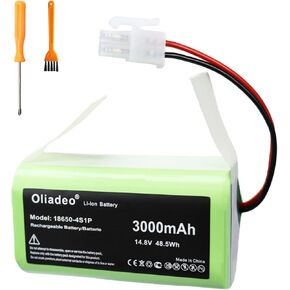 for ILIFE A4S Battery Replacement - Compatible with ILIFE A4, A4s, A4s Pro, A6, A7, A9, A10, V7, V7s, V7s Plus, W400, W400s, W450 Robot Vacuum Cleaner Lithium Ion Rechargeble Battery14.8V/14.4V