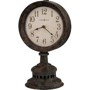 Howard Miller Hagerman Oversized Wall Clock II 549-693 – 14-Inch Diameter, Wrought Iron, Charcoal Gray Spade-Style Hands, Vintage Home Décor, Quartz Movement