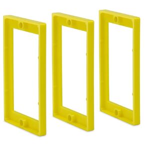 3-Pack 1/4" Single Gang Receptacle Outlet Box Extenders - UL Listed - Electrical Outlet Extender for Electrical Box and Electrical Outlet Switches - Made in U.S.A. (Yellow)