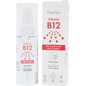 Vitamin B12 Spray 500 mcg (150 Servings) - Fast Absorption MHA Complex (Methylcobalamin, Hydroxycobalamin, Adenosylcobalamin) - Vegan, Non-GMO, Sublingual B12 Supplement