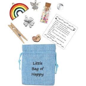 Happy bag with Card gift bag Thoughtful keepsake for friends family Classmates and Lovers Positive gifts (Pink)