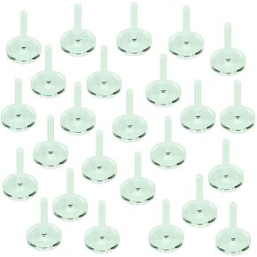 LITKO Acrylic Flight Stands | Round | 3mm Clear Circular Flight Base with Peg (20mm)