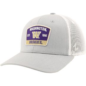 ZHATS Standard NCAA Officially Licensed Snapback Hat Big Rig Patch Gray White Switchback