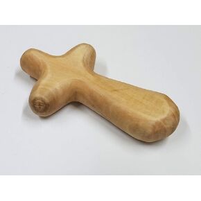 Bethlehem Gifts TM Holding Cross Will fit in Your Palm Known as Olive Wood Comfort Holding Cross - Authentically from Bethlehem (4 inches)
