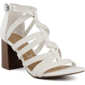 Sugar Womens Open Toe Strappy Gladiator Sandals with Buckle Closure - Heeled Sandals - Ankle Strap Shoes