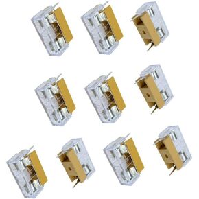 10PCS Panel Mount PCB Fuse Holder Case with Cover for 5x20mm Fuse 250V 6A
