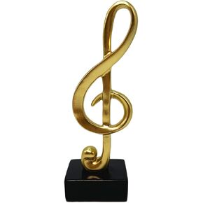 Musiccal Note Statues, Gold Music Note Ornaments, Music Note Sculpture, Modern Home Accents Decor for Shelves, Piano, Bookshelf