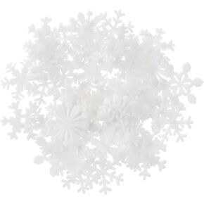 uxcell 100pcs Glow in The Dark Snowflake Fluorescent Plastic Wall Stickers Adhesive Murals Decals for Home Art Ceiling Bedroom Wall Decorations, Blue