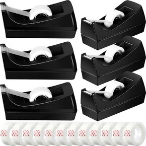 10 Pack Desktop Tape Dispenser Non Skid Base Tape Dispensers 20 Rolls Invisible Tape with Dispenser 0.7 x 985 Inches Tape Refills for Dispenser Desk Tape Dispenser for Office Home School