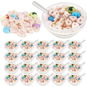 20 Pack 2.7" Cereal Candle Bowls, Baby Shower, Birthday and Wedding Party Favors Candle for Guest, Event and Home Decor Candle, Long Lasting Soy Wax Cereal Candles