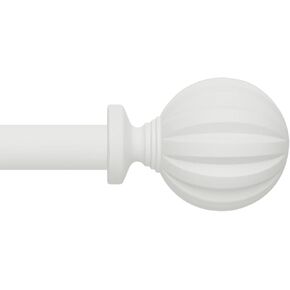 Curtain Rods for Windows 30 to 55 inches,Heavy Duty Drapery Rods with Adjustable Curtain Rods，White