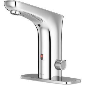 Pfister Inertia Electronic Touchless Motion Sensor Commercial Bathroom Sink Faucet, Single Hole, Polished Chrome Finish, LF042EINC
