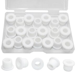 1/4" Drill Hole, 3/16" ID Silicone Rubber Grommets for Wiring, Automotive, Firewall Hole Plug, Small Top Hat Grommets for Rubber or Vinyl Tubing in Hydroponic and Irrigation Systems, White, 35 Pack