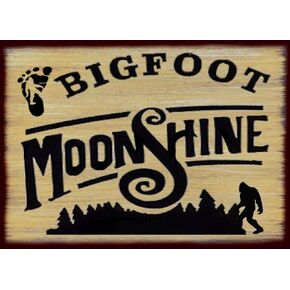 DAOLEG Bigfoot Moonshine Rustic Funny Tin Sign Bar Pub Garage Diner Cafe Home Wall Decor Art 8" x 12"