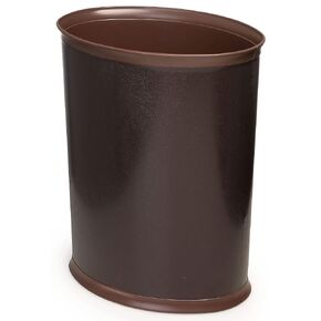 Stephanie Imports Made in USA 5-Gallon Brown Sleek and Stylish Vinyl Waste Basket (10.25" X 12.5")