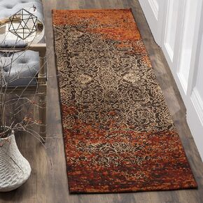 SAFAVIEH Classic Vintage Collection Runner Rug - 2'3" x 6', Rust & Brown, Distressed Design, Non-Shedding & Easy Care, Ideal for High Traffic Areas in Living Room, Bedroom (CLV224A)