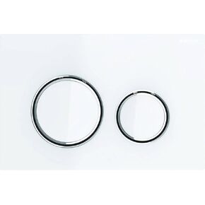 Geberit - 115.884.SI.1 Actuator Plate Sigma21 for Dual Flush: White, Bright Chrome-Plated