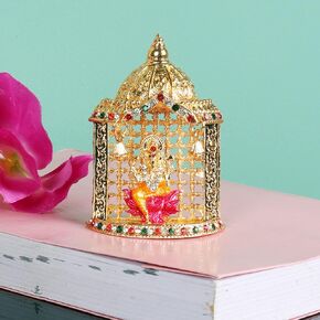 Itiha® Ganesha in Mandir Idol, Ganesha Idol for car Dashboard, Ganapati Idol for Home Temple, Small Ganapati Idol for Gift, Return Gift for Pooja (2 cm L * 2 cm H)