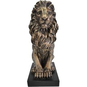 SIMON'S SHOP Lion Statue Resin Lion Decoration for Home Office Bedroom Study Handmade Collectible Lion Figurines Bronze Lion Sculpture Gift in Kuwait