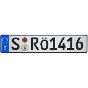 European German Euro License Plate with Random Numbers (Ingolstadt)