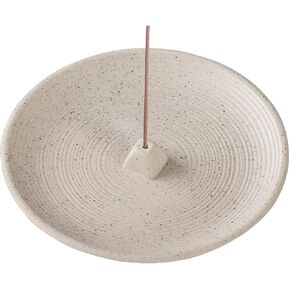Incense Holder and Incense Burner,White Incense Stick Holder,Ceramic Coil Incense Holder Simple Style Morden Insence Tray for Set for Office Yoga and Livingroom