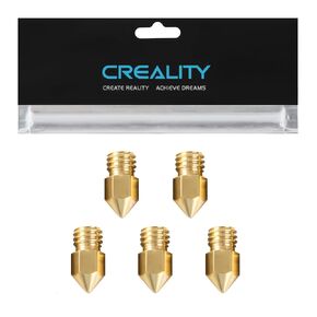 Creality Official Ender 3 0.4mm Nozzles 5 PCS, Brass 3D Printer Hotend Nozzles for Ender 3 V2/Ender 3 Pro/Ender 3 Max/Ender 5 Series/CR 10 Series and Sermoon D1