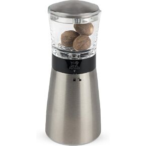 Peugeot - Madras Manual Nutmeg Mill - Spice Grinder - Stainless Steel, Acrylic & Beechwood, Chocolate