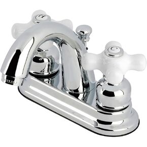 Kingston Brass KB5611PX Restoration 4-Inch Centerset Lavatory Faucet, Polished Chrome