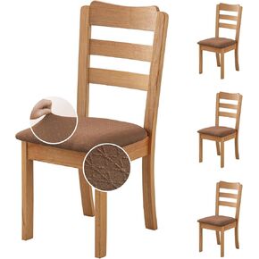 Waterproof Dining Chair Seat Covers Set of 6, Stretch Dining Room Chair Covers, Washable Slipcovers Kitchen Chair Covers Protector for Dining Room, Kitchen (Navy Blue, 6pcs)