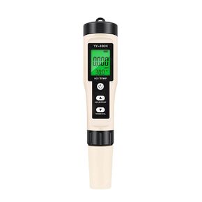 مقياس الهيدروجين الرقمي، قلم عالي الدقة نوع H2 متر اختبار جودة المياه مع ATC، LCD PH TDS Salt PPM جهاز قياس درجة الحرارة لمياه الشرب المائية وأحواض السمك وحمام السباحة