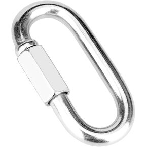 3.5" 316 Heavy Duty Stainless Steel Screw Chain Quick Links, 2000 LBS Capacity, High Strength Chain Connector, Carabiner for Big Chain Connecting, Hammock Hanging, Hiking, Camping, 1Pc