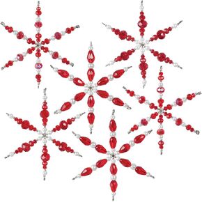 Solid Oak Ruby Snowflakes Ornament Kit, Color 2