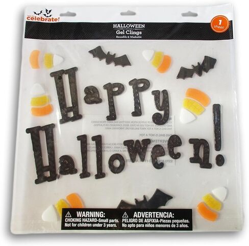 ملصقات نافذة جل الهالوين - ذرة حلوى الهالوين السعيدة - 37 قطعة in Kuwait